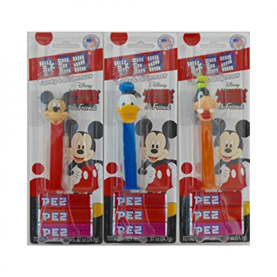 PEZ Disney Mickey Mouse & Friends Dispenser & Candy 3 Tablet Packs 24.7g