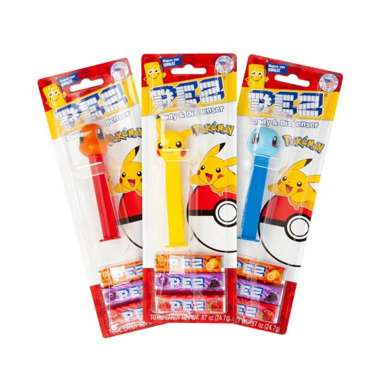 PEZ Pokemon Dispenser & Candy 3 Tablet Packs 24.7g