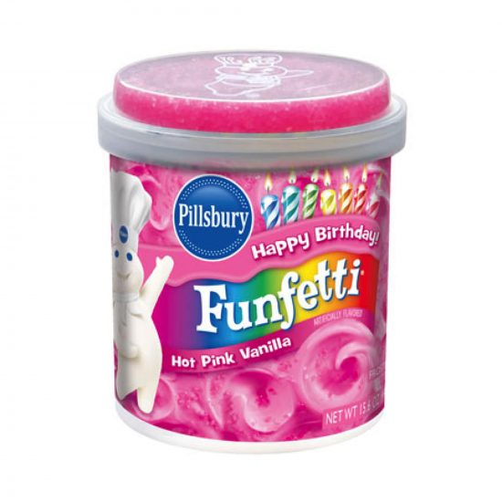 Pillsbury Hot Pink Vanilla Funfetti Frosting 442g (15.6oz)