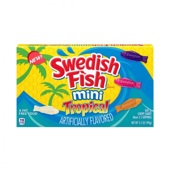 Swedish Fish Tropical Mini Soft & Chewy Candy Theater Box 99g