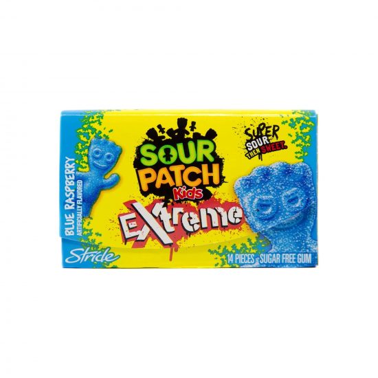 Stride Sour Patch Kids Extreme Blue Raspberry Gum 14Pcs