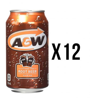 A&W Root Beer 355ml (12 fl.oz) (Pack of 12)