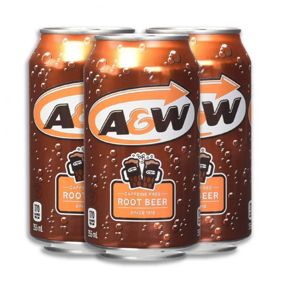A&W Root Beer 355ml (12 fl.oz) (Pack of 3)