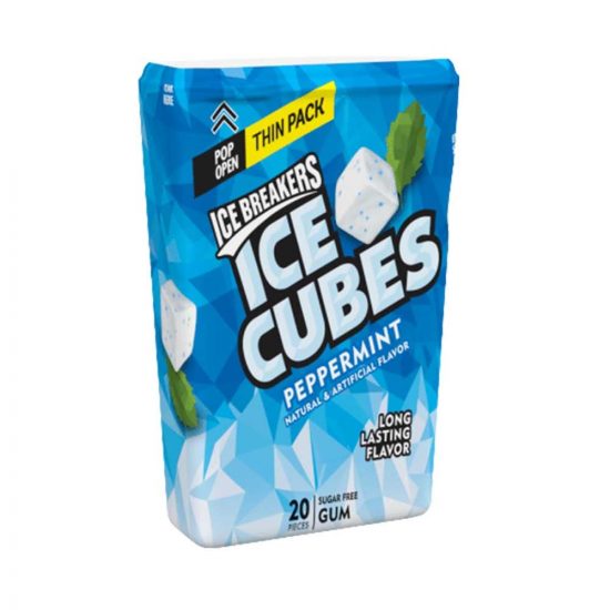 Ice Breakers Ice Cubes Peppermint Gum Thin Pack 46g