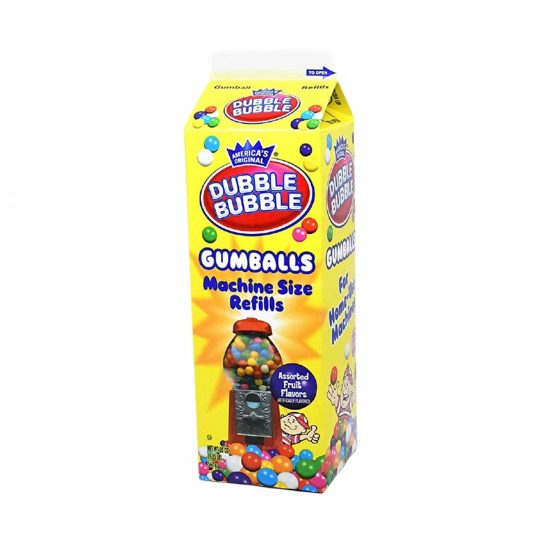 Dubble Bubble Assorted Gumballs Refill Carton 567g