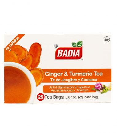 Badia Ginger & Turmeric Tea 25 Bags 2g (0.07oz)