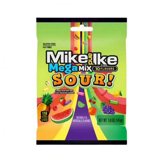 Mike & Ike Mega Mix Sour Peg Bag 141g (5oz)