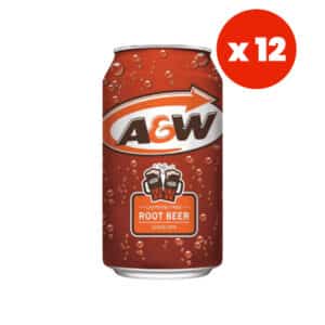 A&W Root Beer 355ml (12 fl.oz) (Box of 12)
