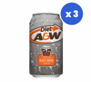 A&W Diet Root Beer 355ml (12 fl.oz) (Box of 3)