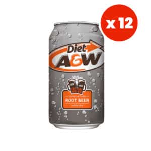 A&W Diet Root Beer 355ml (12 fl.oz) (Box of 12)
