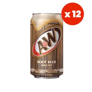 A&W American Root Beer Soda 355ml (12 fl.oz) (Box of 12)