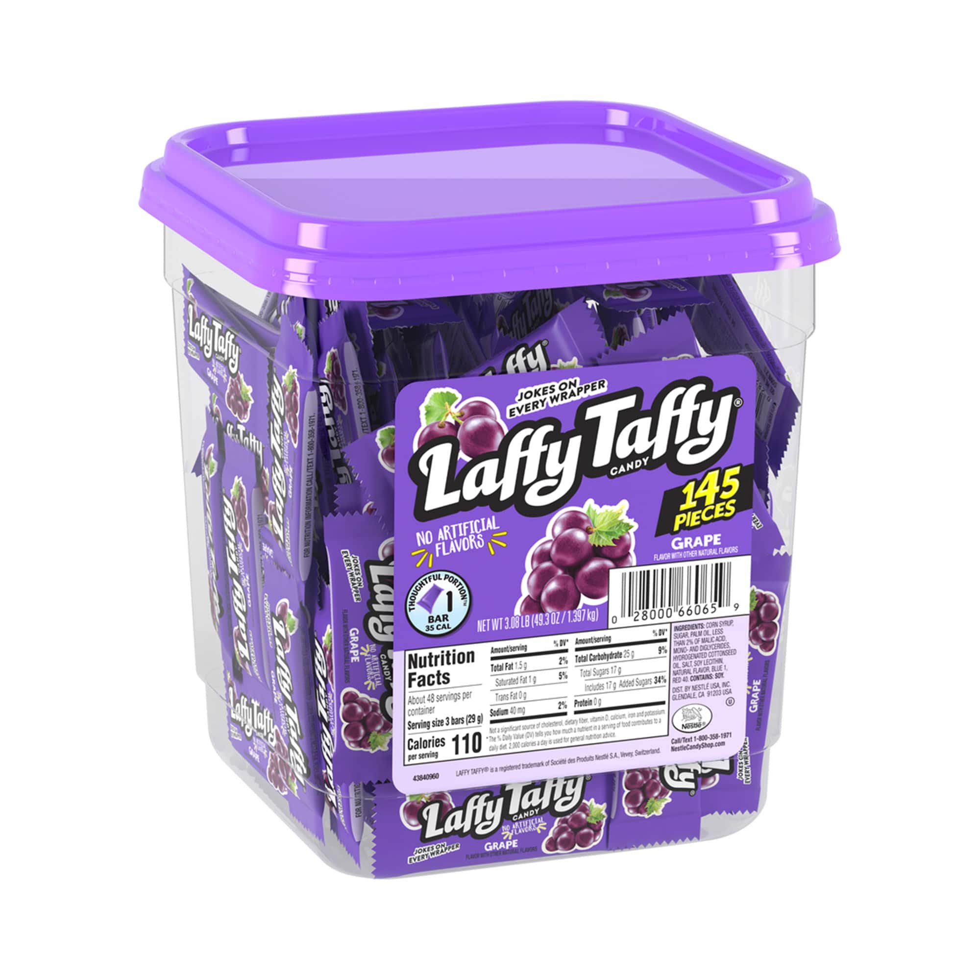 Laffy Taffy Grape 145 X 10g Tub 