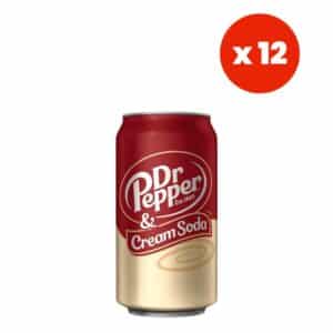 Dr Pepper Cream Soda 355ml (12 fl.oz) (Case of 12)