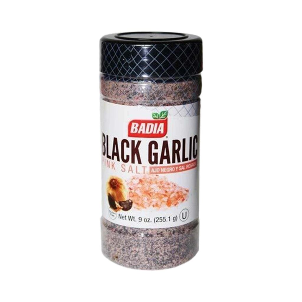 Badia Black Garlic Pink Salt 255 1g 9oz American Food Mart