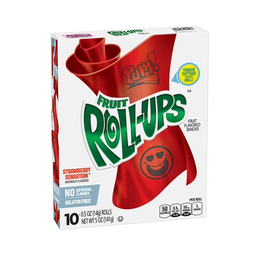 Betty Crocker Fruit Roll-Ups Strawberry Sensation 142g (5oz) | American ...