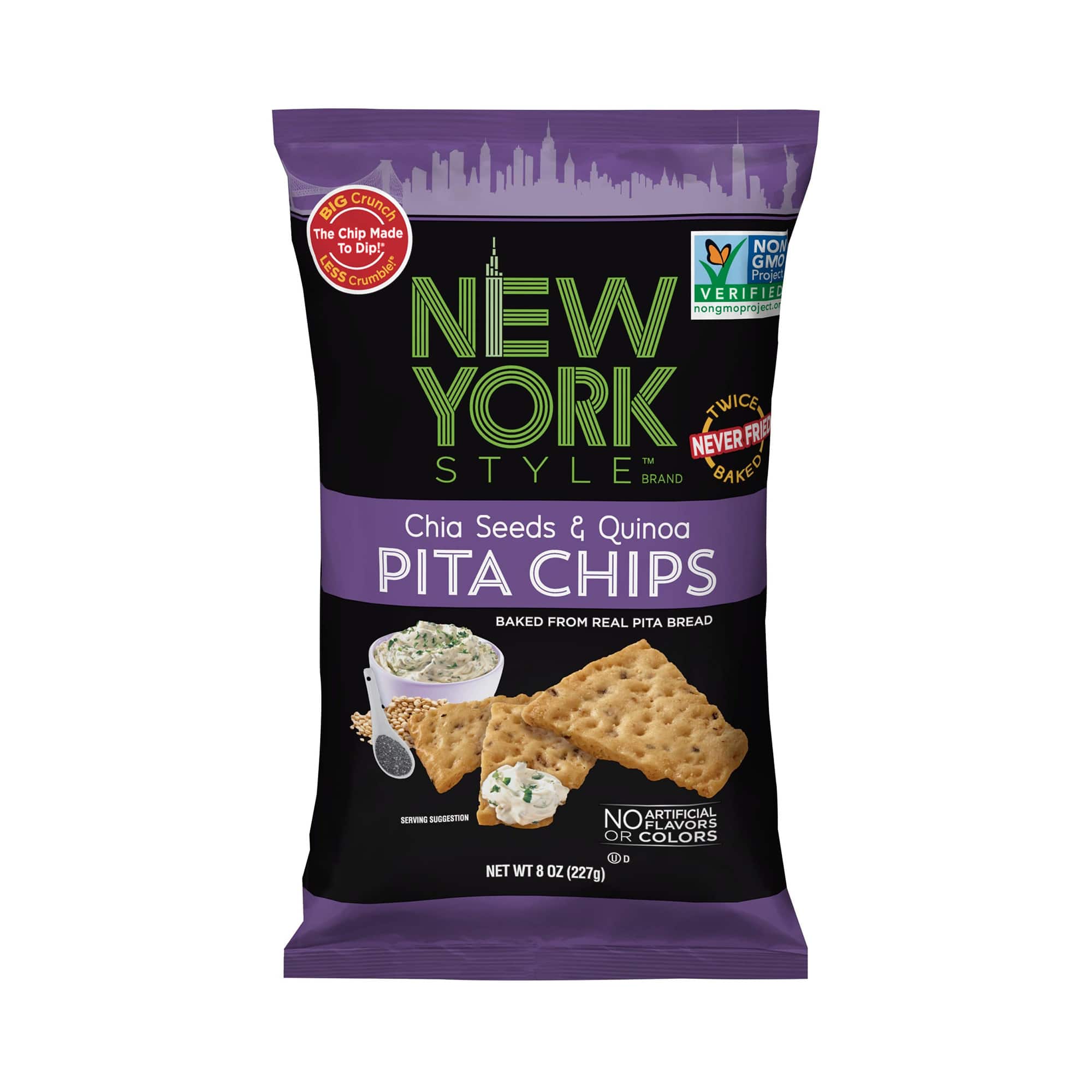 New York Style Chia & Quinoa Pita Chips 226g American Food Mart