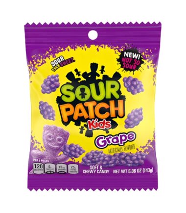Sour Patch Kids Grape Peg Bag 143g (5.06oz)-