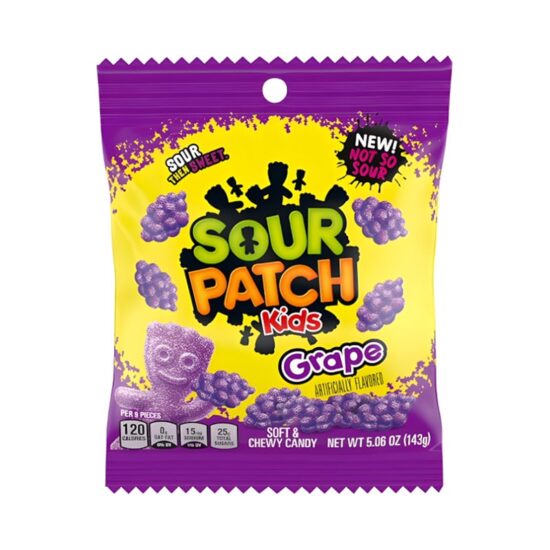 Sour Patch Kids Grape Peg Bag 143g (5.06oz)-