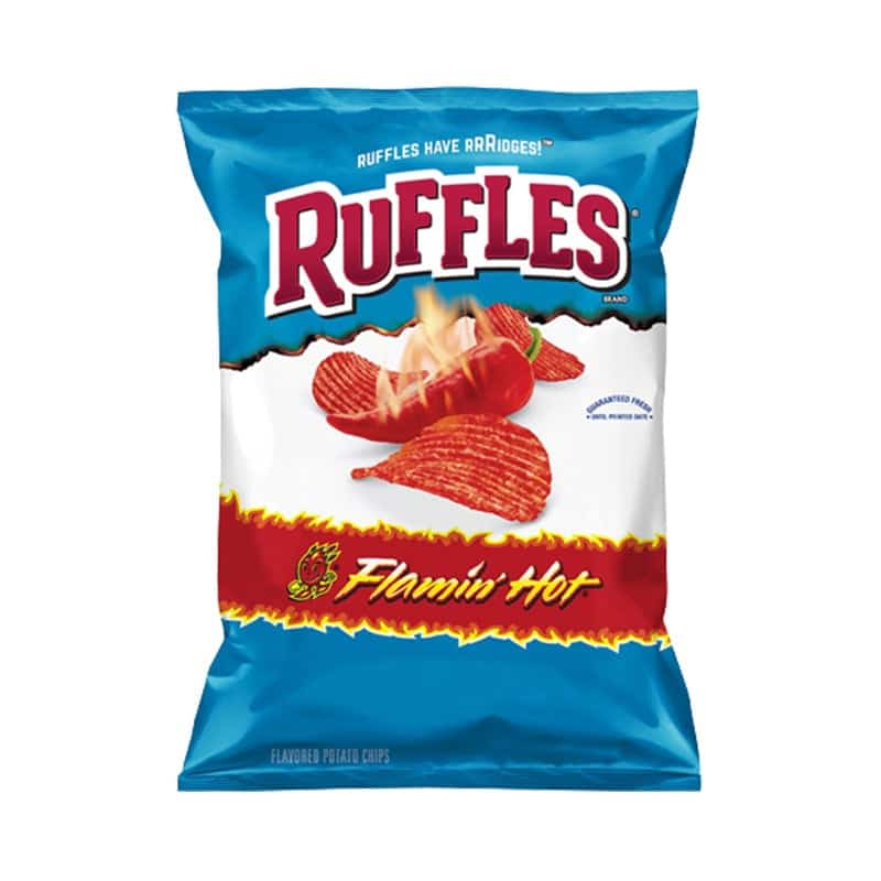 Frito Lays Ruffles Flamin' Hot Potato Chips (6.5oz)184g