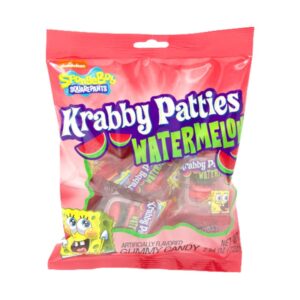 Spongebob Squarepants Gummy Krabby Patties Watermelon Peg Bag 254 oz-min 1