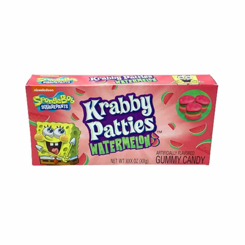 Spongebob Squarepants Gummy Krabby Patties Watermelon Theater Box 254oz-min