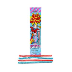 Dorval Sour Power Straws Cotton Candy 50g (1.75oz)