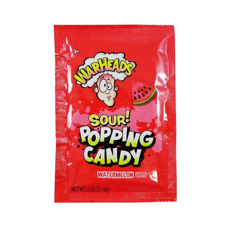Warheads Popping Candy Pouch Sour Watermelon 9g (0.33oz)