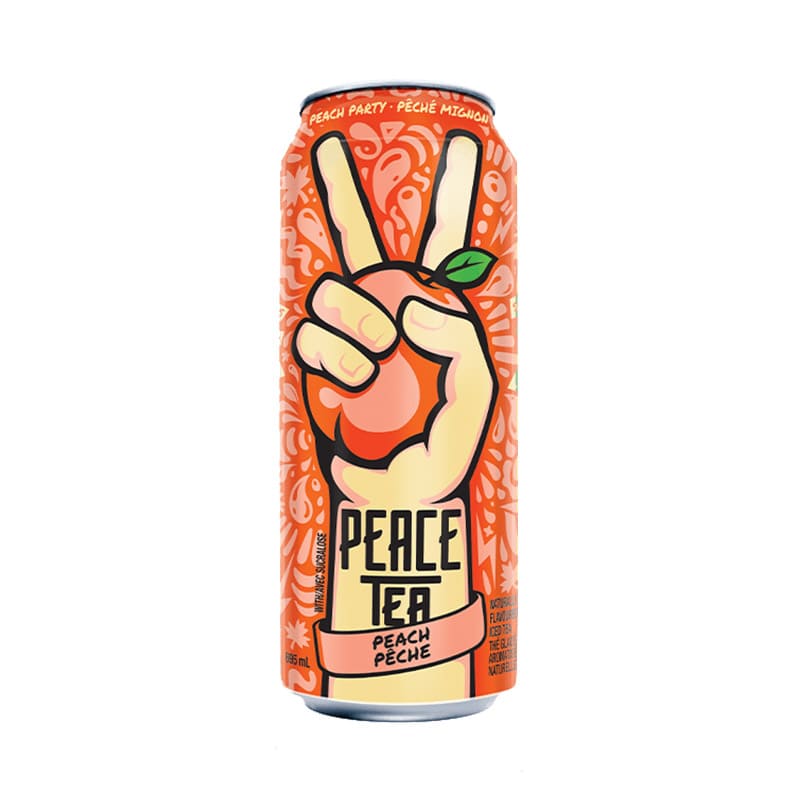 Peace Tea Peach Party Cans, 695 mL, singles, 695 mL 