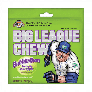 Big League Chew-Shredded Sour Apple Bubble Gum 60g (2.12 oz)