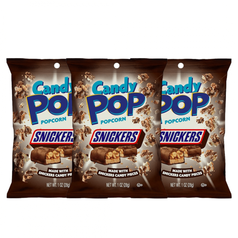 Candy Pop Popcorn Snickers x 4 pack