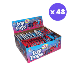 Top Pops Blazpberry Box (Red and Blue Raspberry) 10g (0.35oz) (Box of 48)