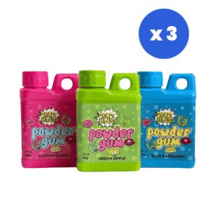 Dopey Heads Powder Bubble Gum (Blue Raspberry, Cotton Candy, Sour Apple) 40g (1.41oz) (Box of 3) 3 Flavours