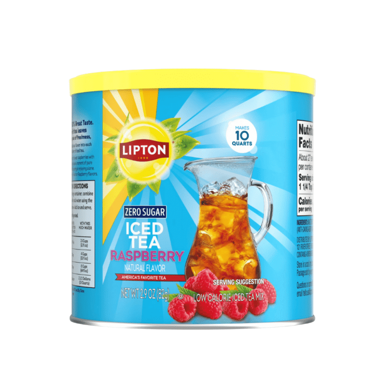 Lipton Iced Tea Raspberry Flavour Zero Sugar 82g (2.9oz) (10 Quart ...