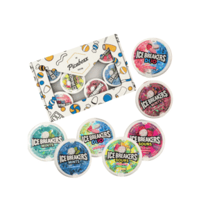 Picaboxx Ice Breakers Mints & Sours Variety Pack | Fruity & Mint Flavoured | Sugar-Free Sweets | Refreshing Breath Mints & Sour Candies | Assorted Flavours | American Mints Gift Box